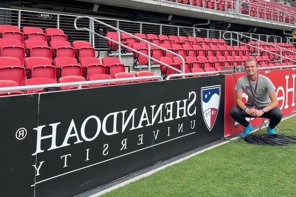 Shenandoah University student Patrick Maneval served as an intern with the Washington Spirit in 2022